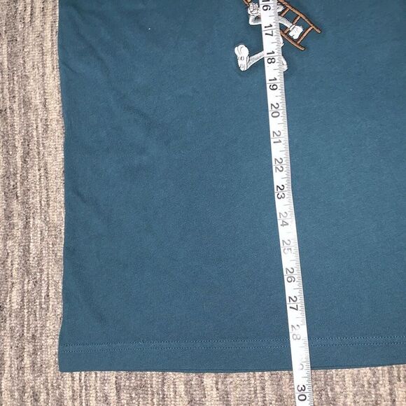 Tasmanian Devil Bugs Bunny Mens XL Embroidered T Shirt Blue Green Short‎ Sleeve - Picture 5 of 7